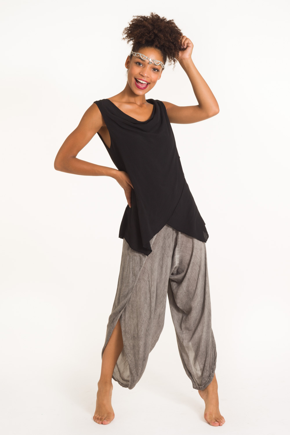 9-negro-a-blusa escote drapeado con caida