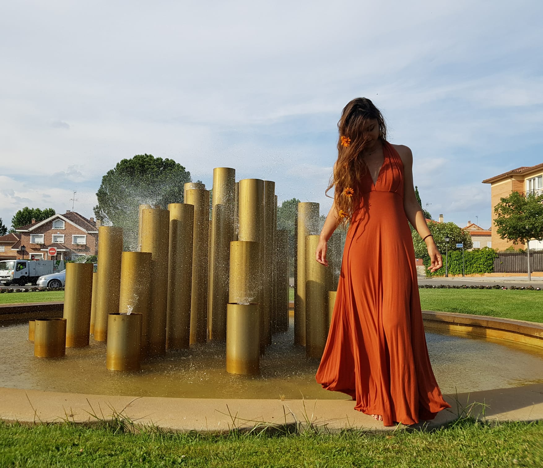 vestido narajna vestido naranja