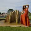 vestido naranja