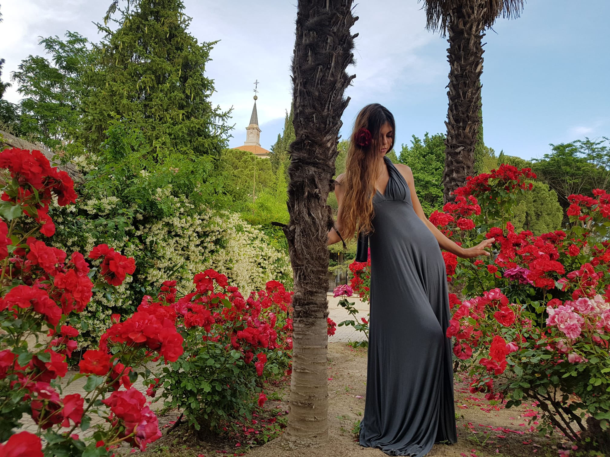 vestido gris