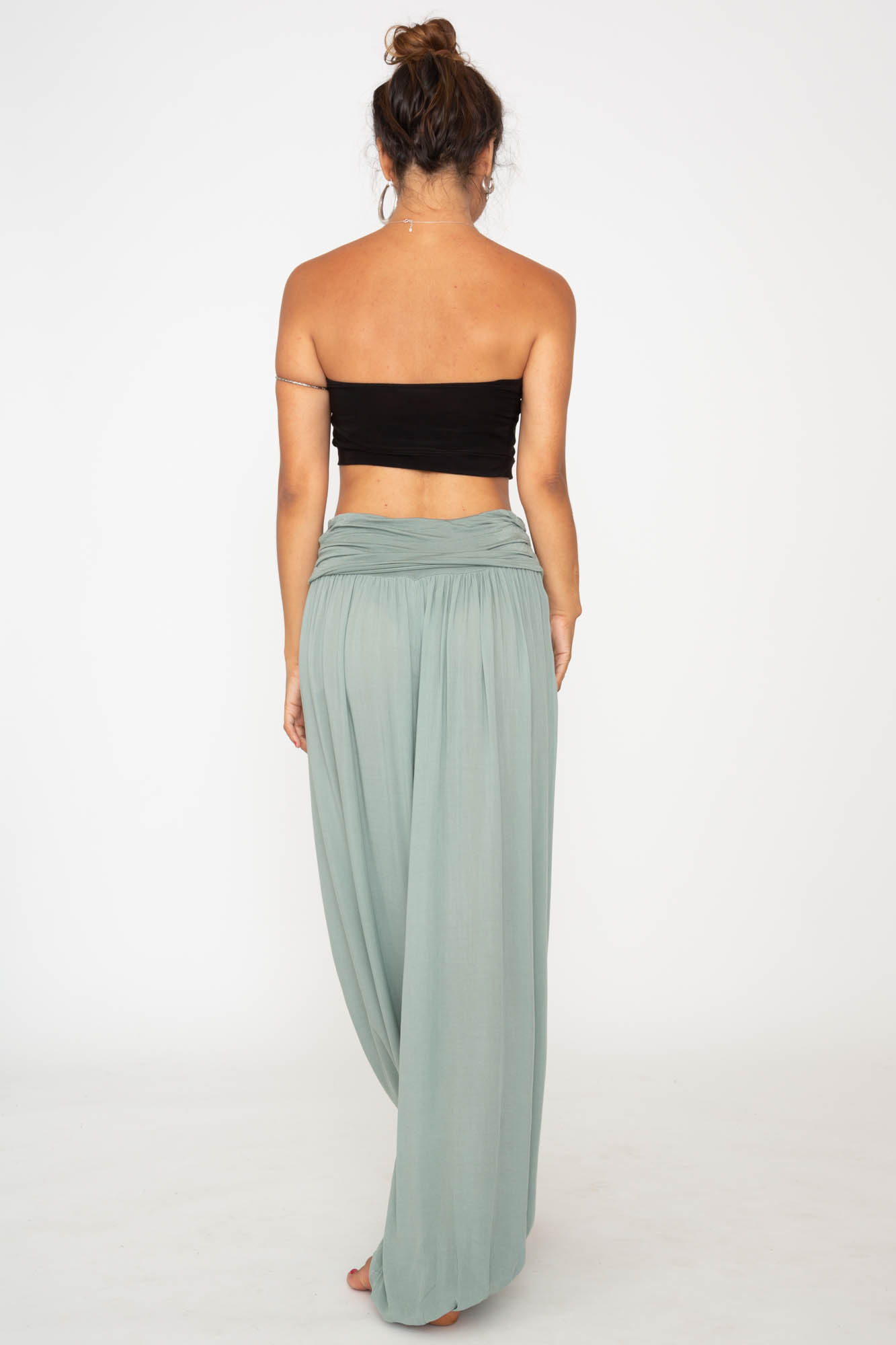 Pantalon Bombacho color verde, ropa Ibicenca, Hippie Pantalon Bombacho color verde, ropa Ibicenca, Hippie